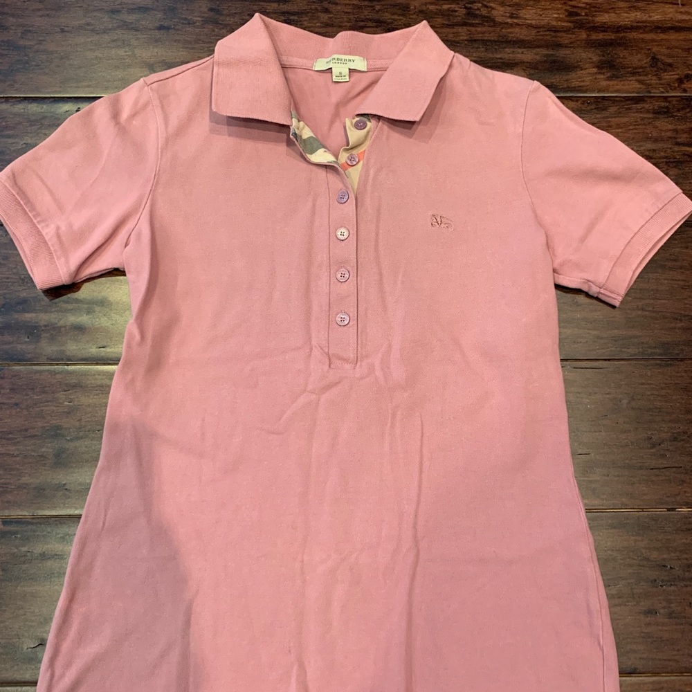 Burberry Women’s Golf Polo Shirt Pink size Small